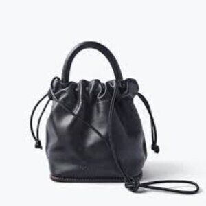 Freda Salvador Ruby Bucket Bag in Black Calf - EUC